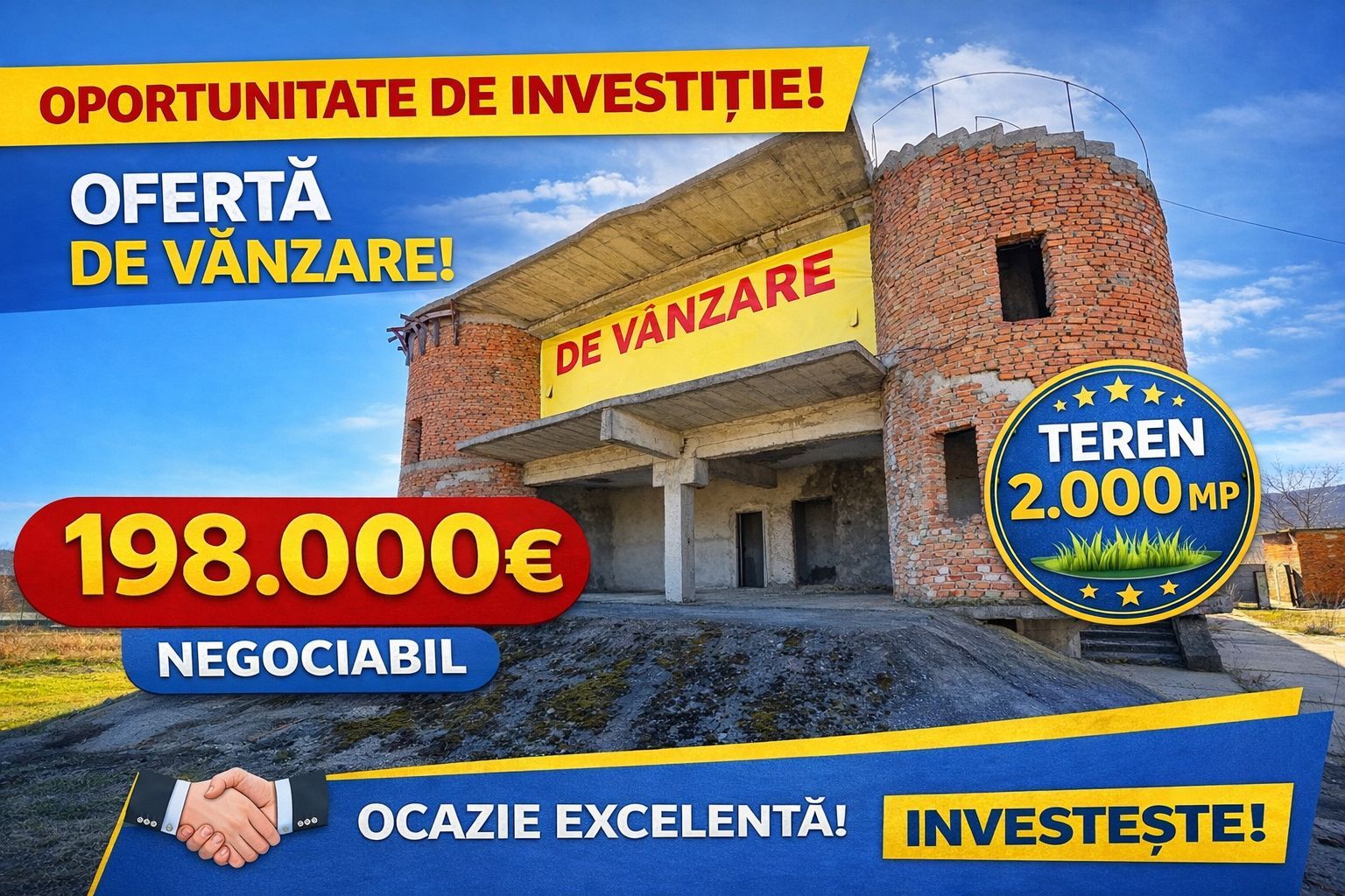 Clădire D+P+1E – ideală pentru hotel, clinică, birouri sau apartamente! - Poză 1