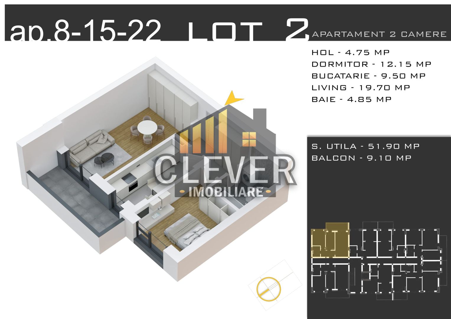 Apartament 2 camere Theodor Pallady, metrou Teclu - Comision 0% - Poză 6