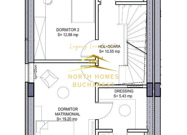 Vila in complex nou, 4 camere, 3 bai, 3 terase, 2 locuri parcare - Poză 19