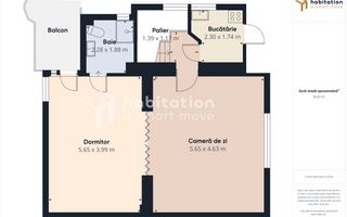 Apartament 2 camere, primitor si vibrant, zona Centrală - tur virtual - Poză 28