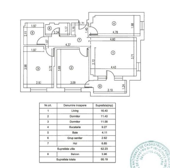 APARTAMENT LUMINOS DECOMANDAT | Militari Residence | Sergent Ilie Petre - Schiță 7