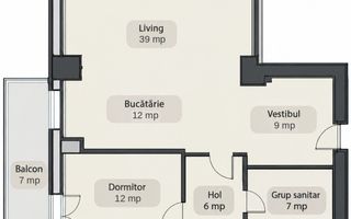 APARTAMENT 3 CAMERE | METROU PIPERA | - Schiță 9