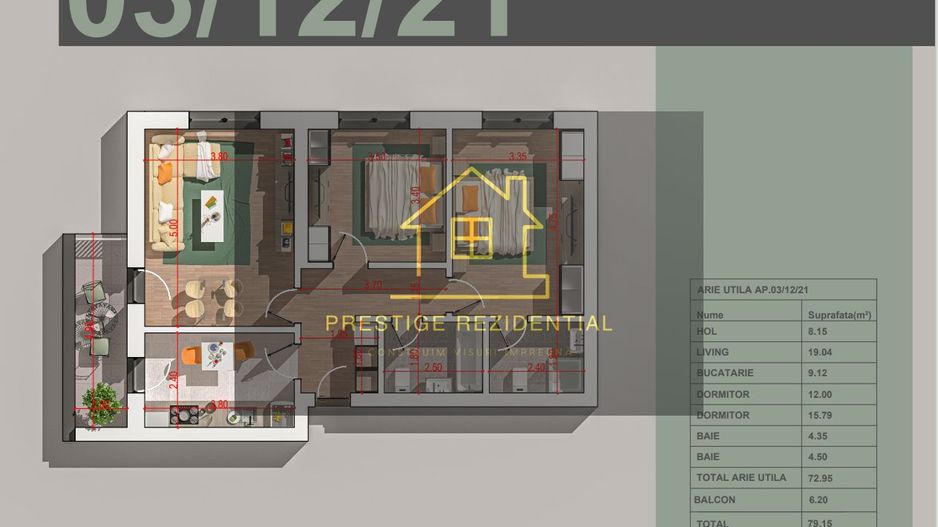 Apartament 2 cam, Direct Dez, Comision 0, Titan - Poză 2