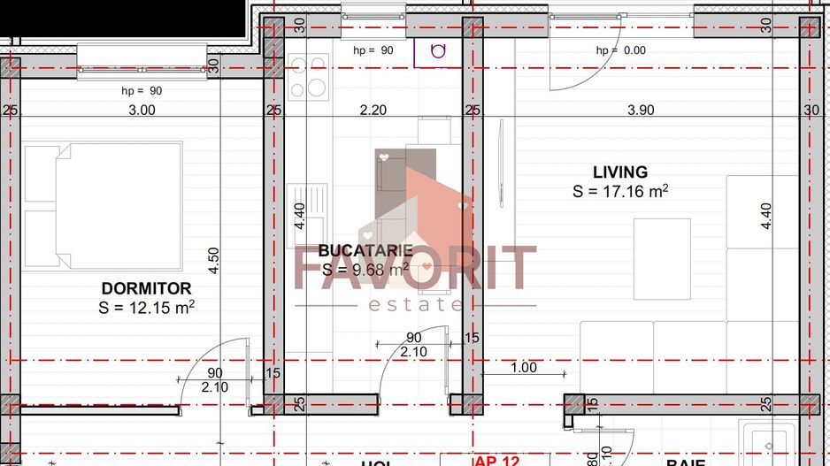 Decomandat. Bucatarie separata. Loc de parcare inclus - Poză 11