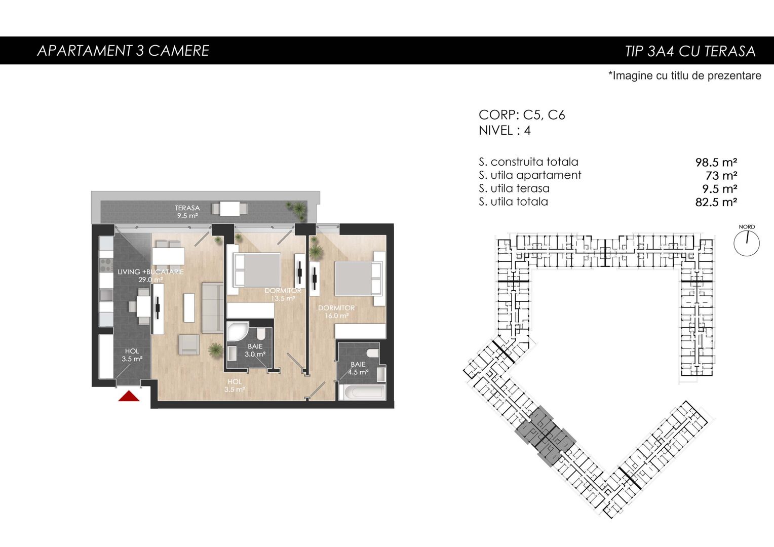 Apartament 3 camere Sectorul 1 - Lângă Lacul Străulești - Schiță 14