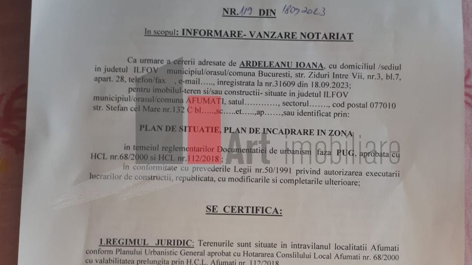 Afumati- Ilfov - teren 899 mp - Zero Comision Cumparator - Poză 12
