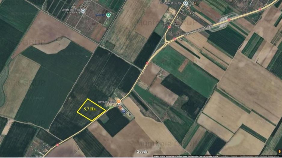 Mihailesti, vav de piscina Davinot, 57.000 mp. teren cu desch. la DN6 - Poză 2