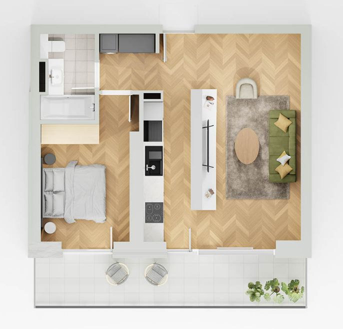 Apartament de vânzare 2 camere Complex Lakefield - Schiță 9