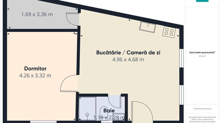 Apartament 2 camere parter în Arad, zona Boul Roşu - Poză 4