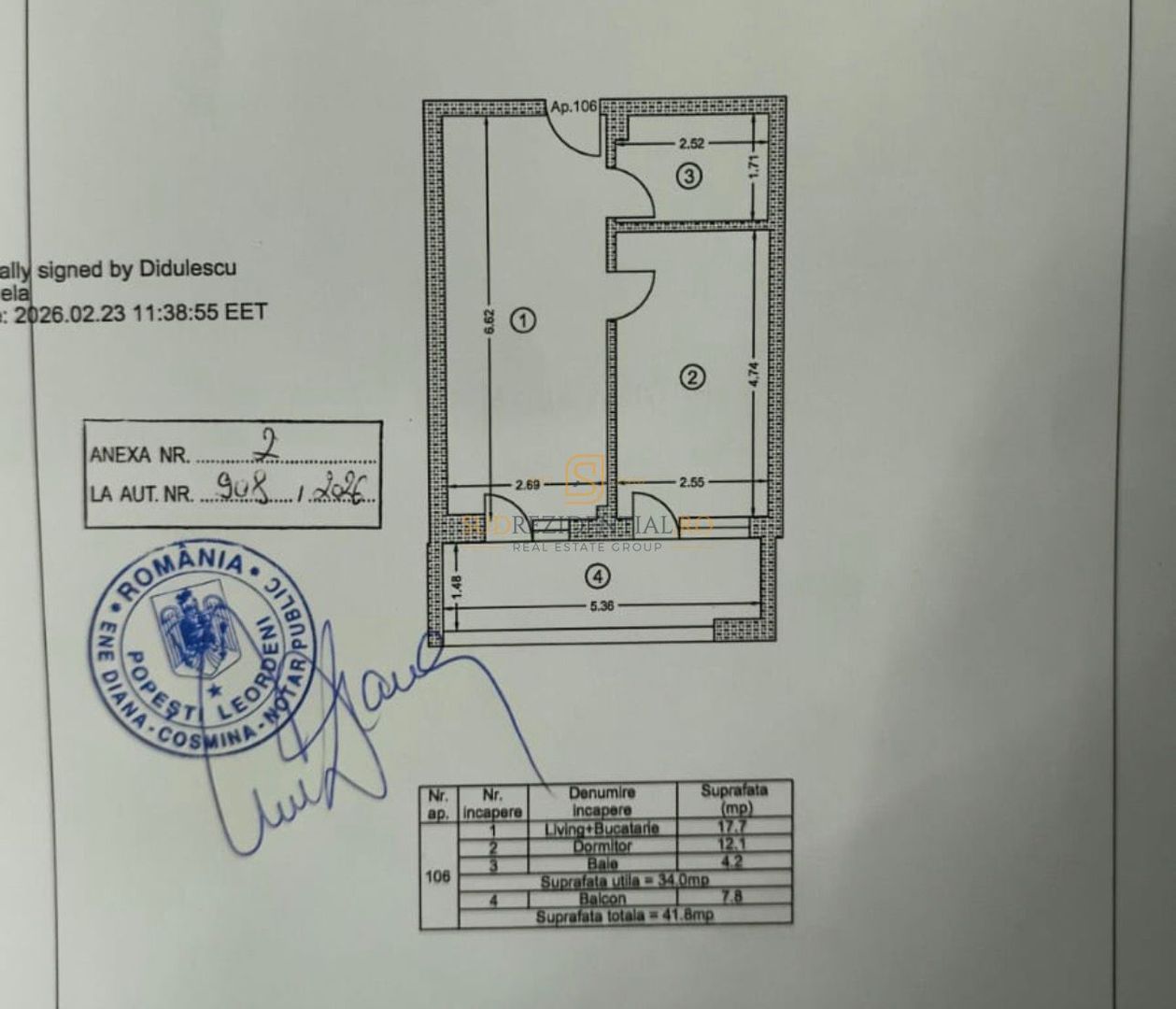 Apartament modern cu 2 camere tip studio, piscină și acces metrou - Schiță 7