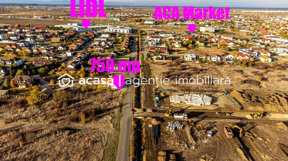Teren 750 mp  cu toate utilitățile | Via Carmina | 100 €/mp - Poză 1