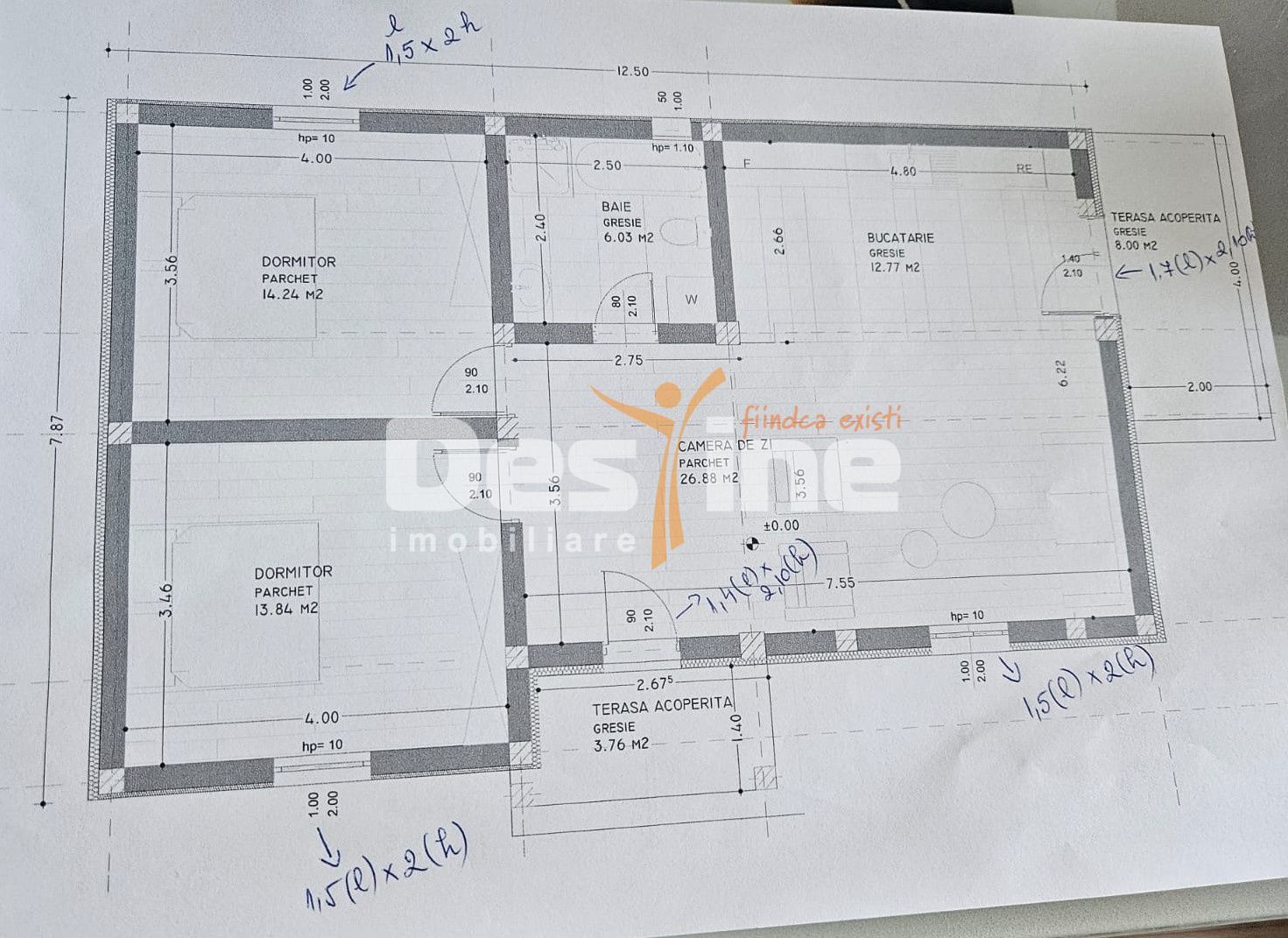 Casă VIȘAN, 3 camere decomandat 74 mp utili, teren 430 mp + parcare - Poză 13