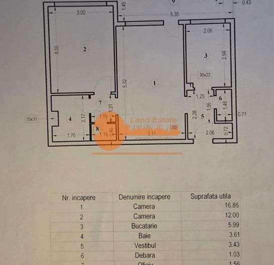 2 camere la 450m de metru Gorjului - Poză 9