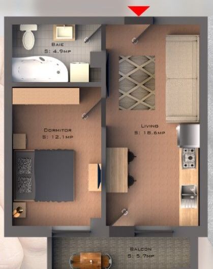 INVESTITIE 1- 2CAMERE OPEN 43MP BUCIUM VISANI - Poză 9