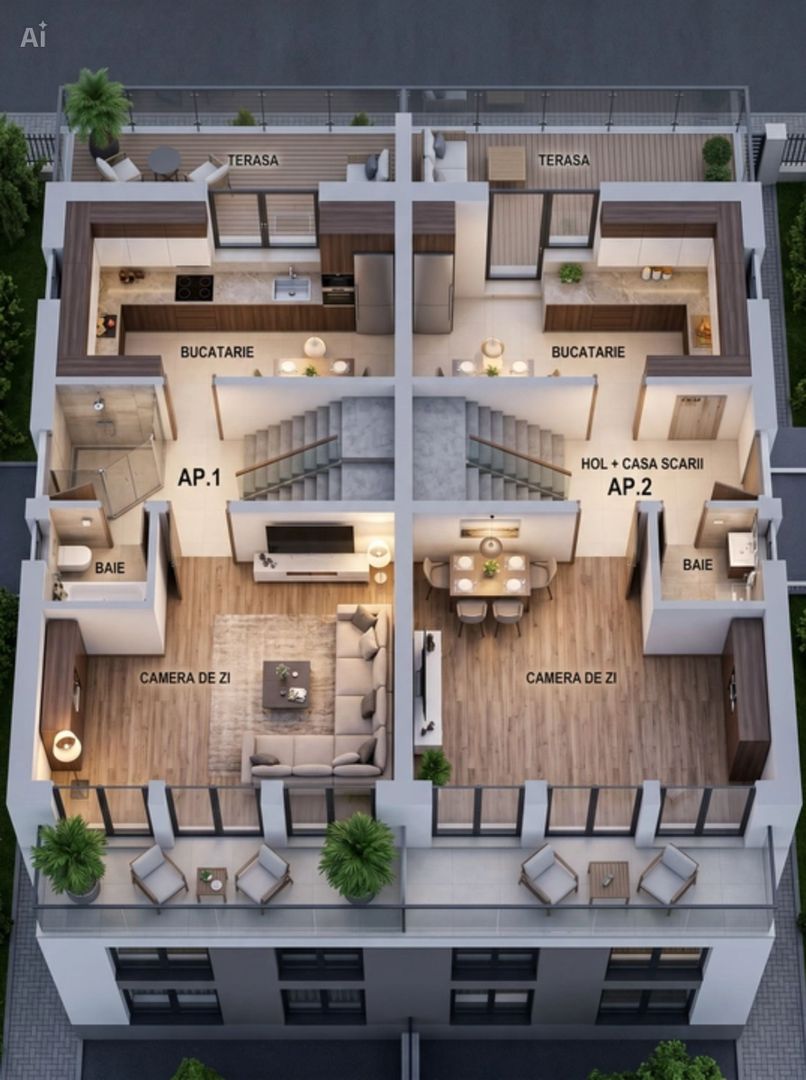 Duplex semifinisat, zona Donath Park - Poză 9