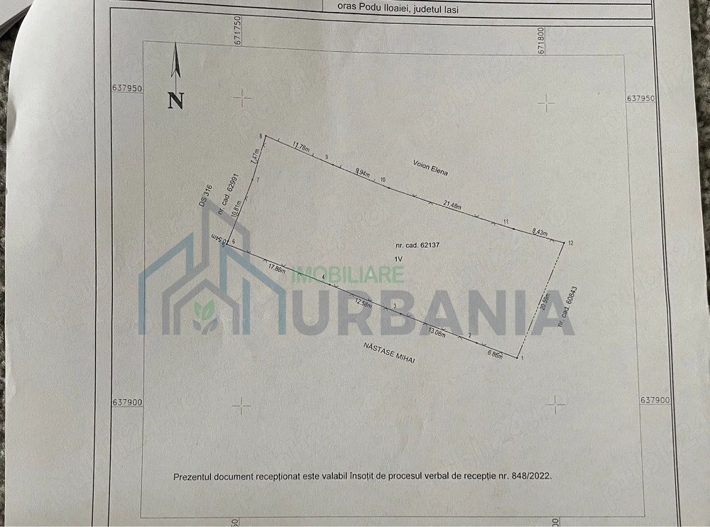Teren intravilan 976 mp, Podu Iloaiei, Str. Nicolae Iorga – Utilități complete, stradă asfaltată - Poză 5