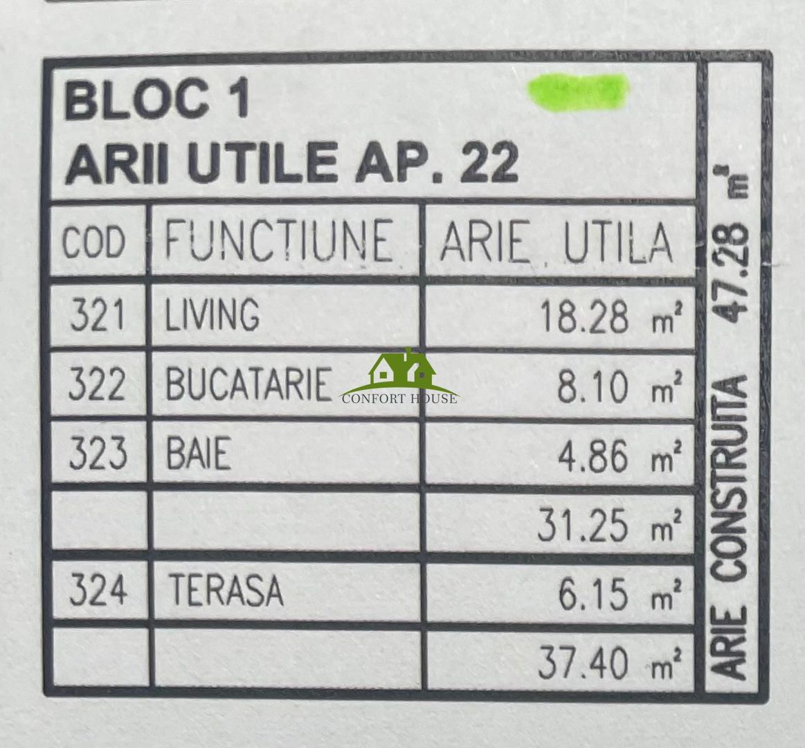 Garsoniera, bloc nou, P+3, Ap.22, Et.3, Bl.1 - CP2438863 - Poză 7