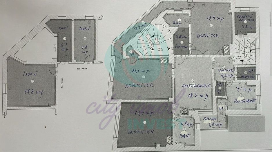 Apartament spatios cu 4 camere - Poză 6