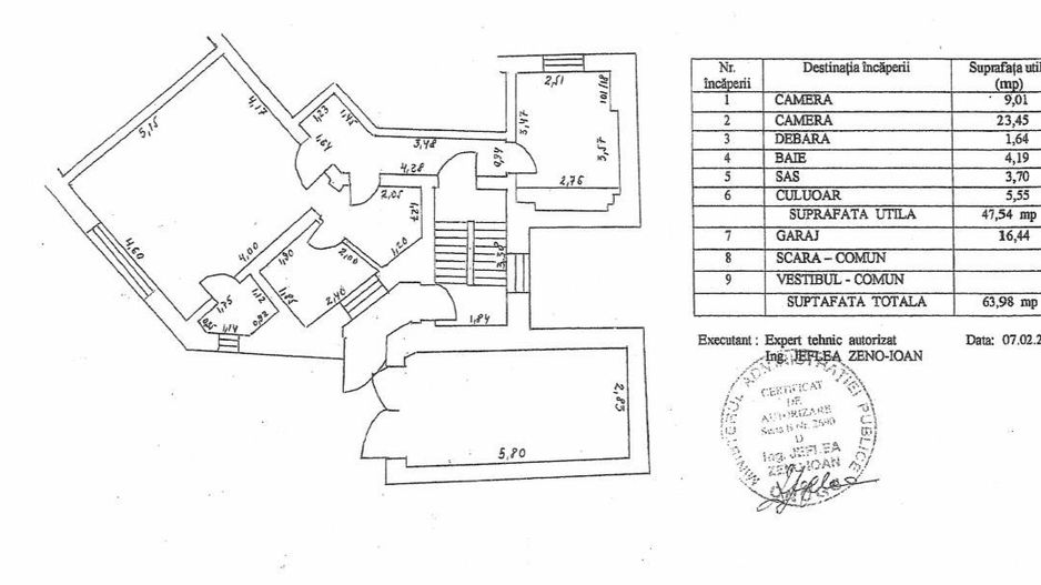 APARTAMENT 2 CAMERE IN VILA ‖ GRADINA ICOANEI - Schiță 8