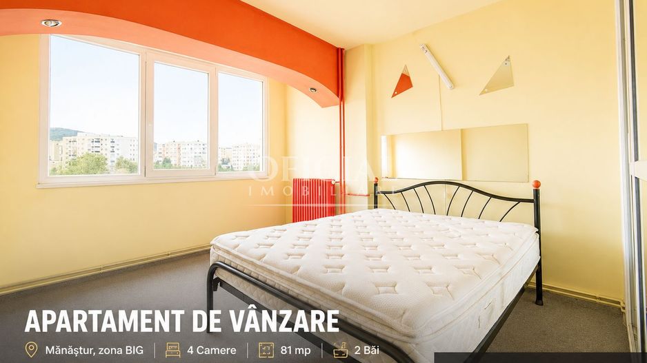 Apartament 4 Camere | 81 Mp | Balcon | Parcare | 2 Bai | Manastur BIG - Poză 1