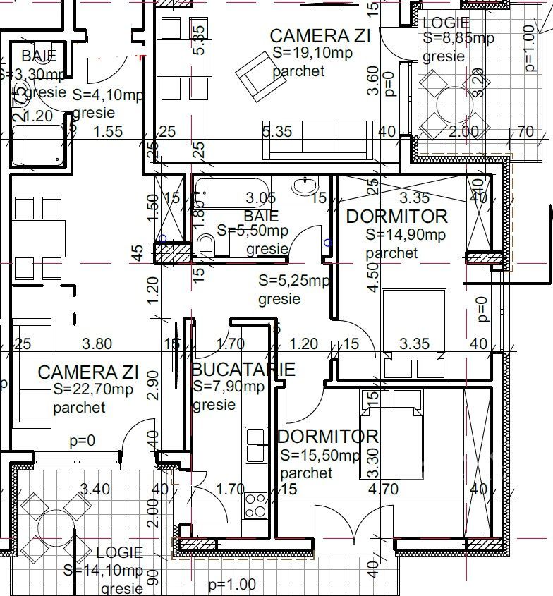 Apartamente cu 3 Camere in Andrei Muresanu – Calitate Premium - Schiță 13