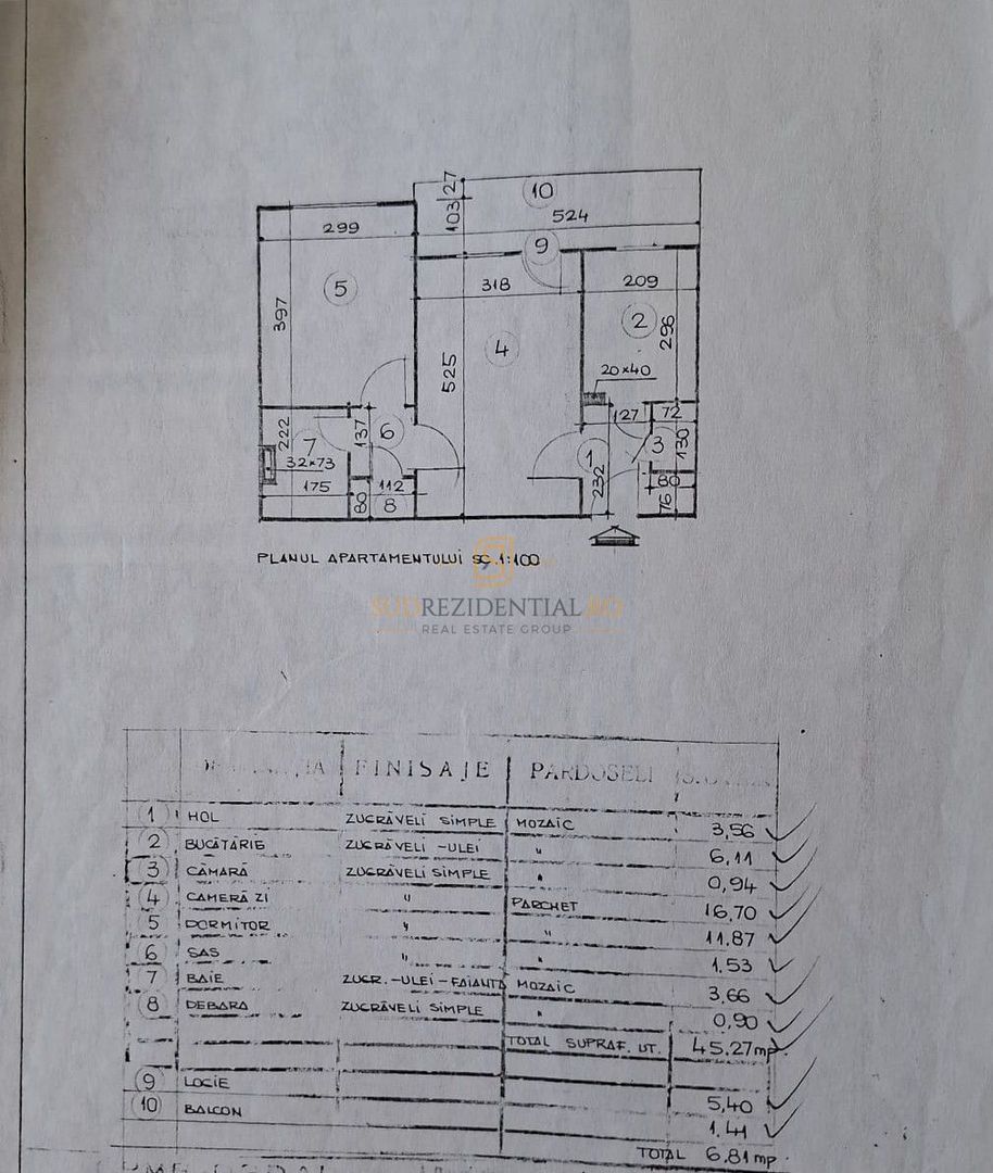 Apartament 2 camere de închiriat | Piața Sudului | Mobilat si Utilat - Schiță 14