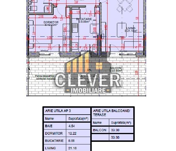 Apartament 2 Camere cu terasa de 34 mp și Comision 0%, Pallady - Schiță 5