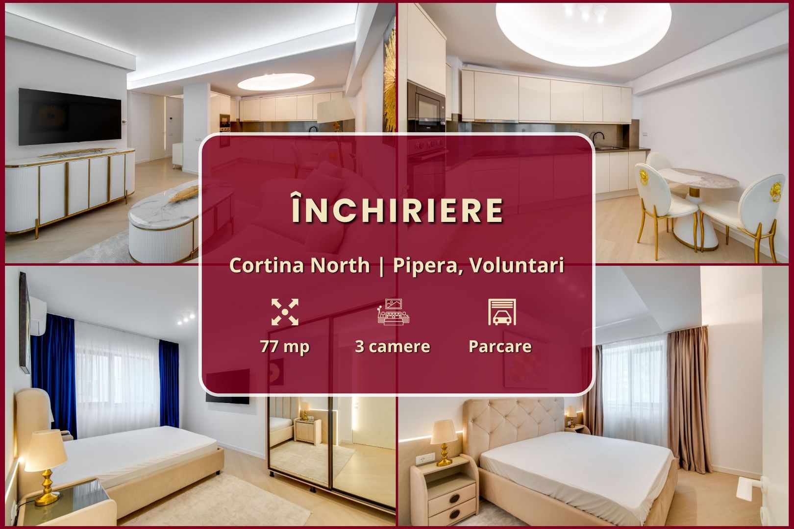 Cortina North || 3 camere || Finisaje de lux || Parcare || Comision 0% - Poză 2