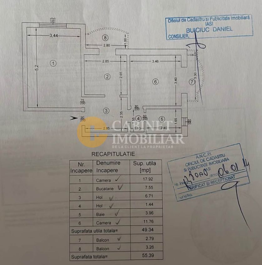 Apartament 2 camere decomandat – Dancu- 85.000€ negociabil - Poză 7