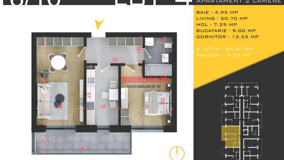 Nicolae Teclu-Metrou - Zona Verde si Linistita - Birou de Vanzari - Schiță 2