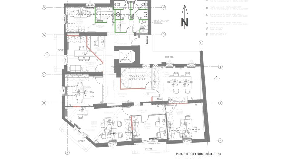 Cladire Brancoveneasca 30 de birouri 1100 mp dubla deschidere - Poză 13