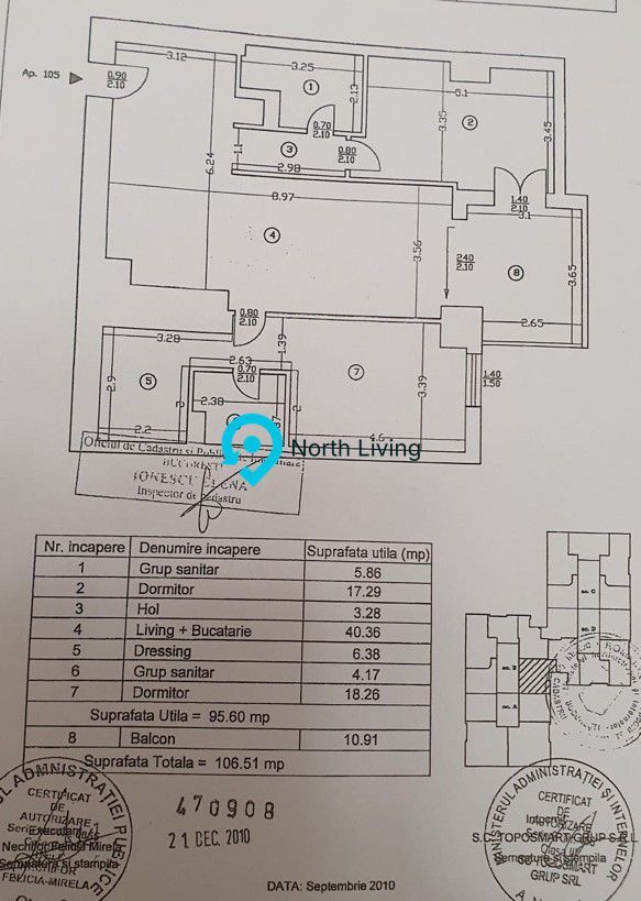 Vand apartament 3 camere upground residance - Poză 15