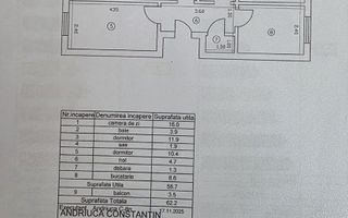 Apartament 3 camere, 62 mp, Tătărași-Ciurchi, Iași - Poză 1
