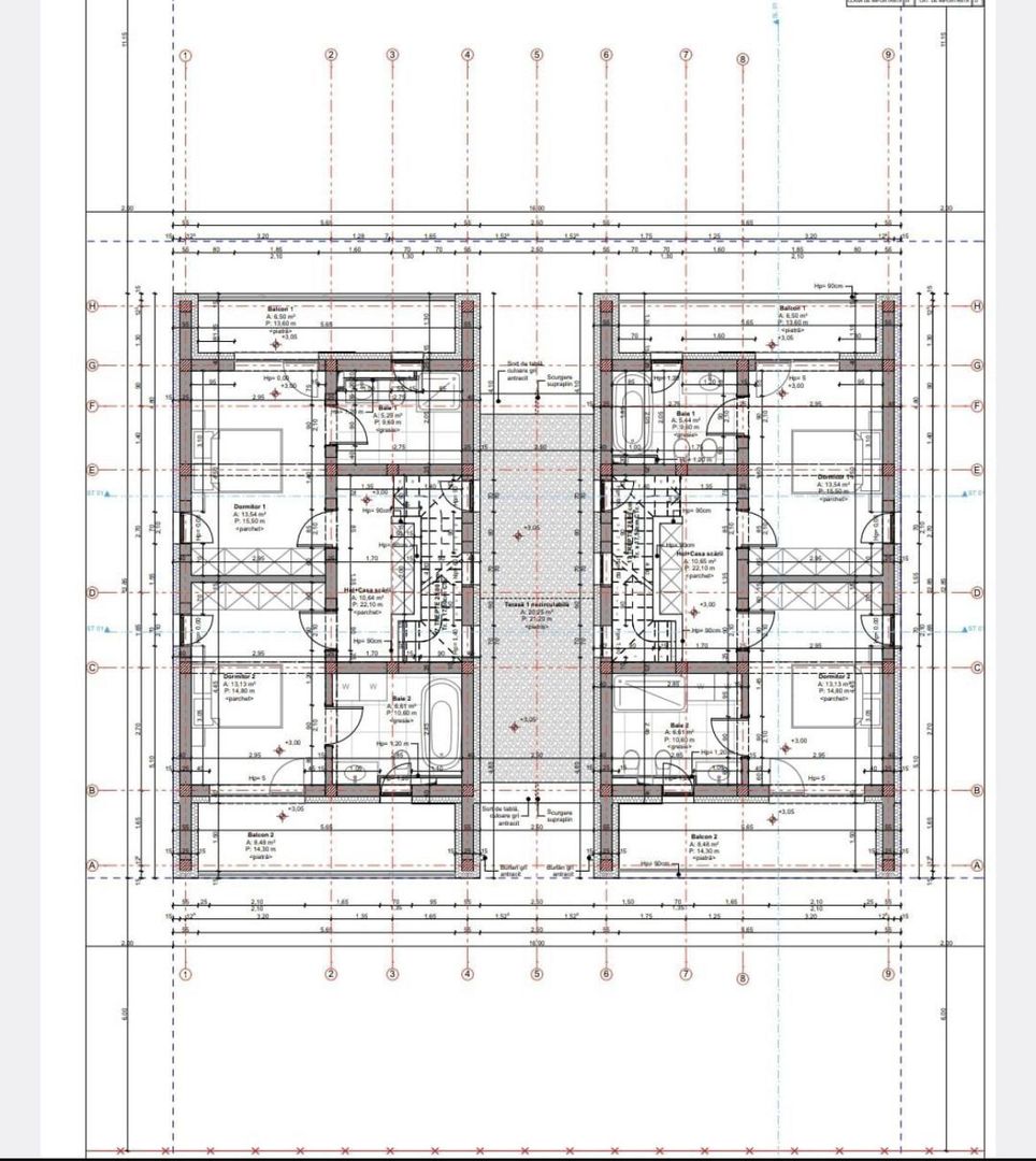 Duplex 4-camere-3 bai- despartit prin camere tehnica-165000€ Ghiroda - Poză 6