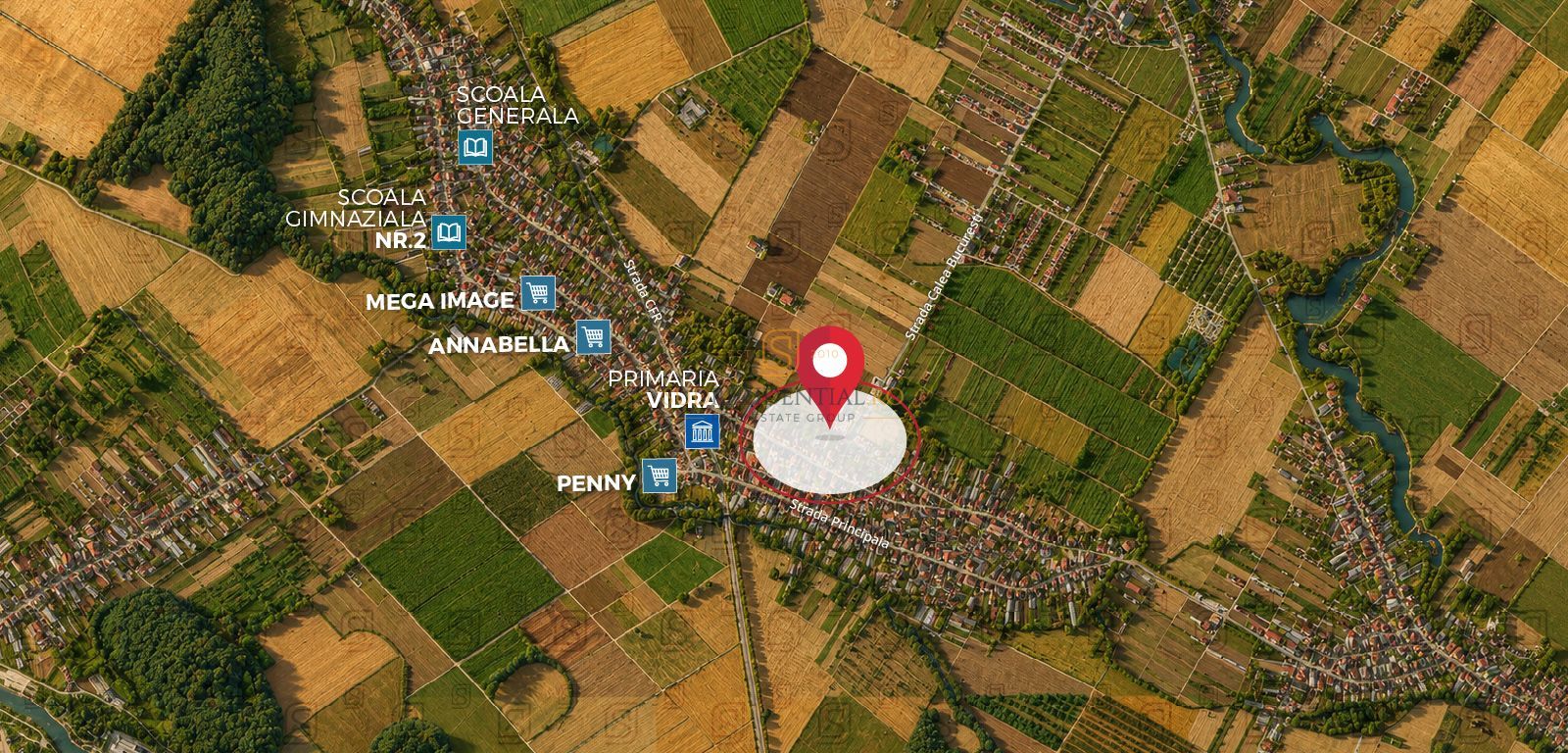 Teren intravilan de vânzare – 1.562 mp | Strada Câmpului, Comuna Vidra - Poză 3