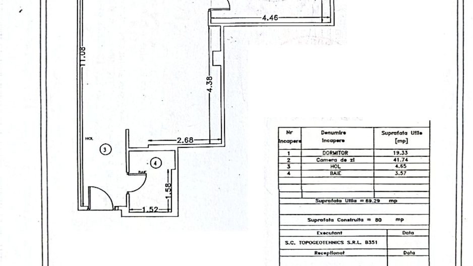 Apartament cu 2 camere tip ”open-space”, mobilat și utilat, zona CRUCEA GĂRII; - Poză 11