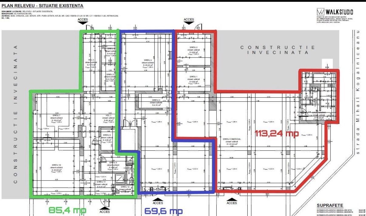 Spatiu comercial 268 mp Piata Cetatii | Vitrina mare | Parcare - Schiță 11