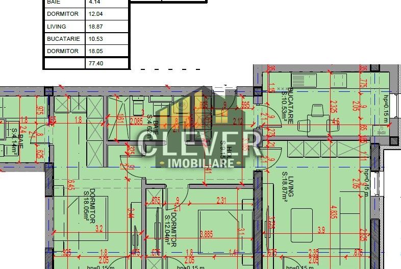 3 Camere | 95,32 mp Total | Terasă 17,92 mp | Comision 0% - Schiță 9