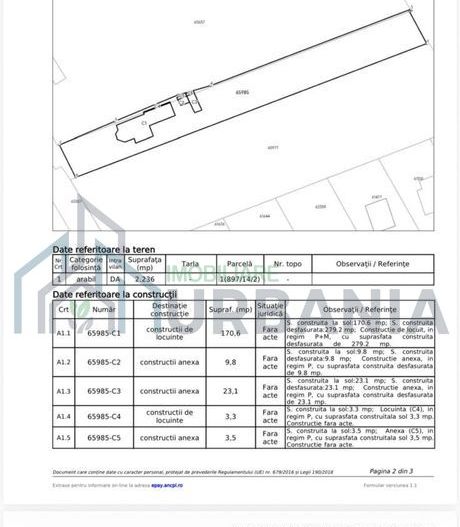Teren intravila 2236 mp -Tiganasi, jud. Iasi - Poză 1