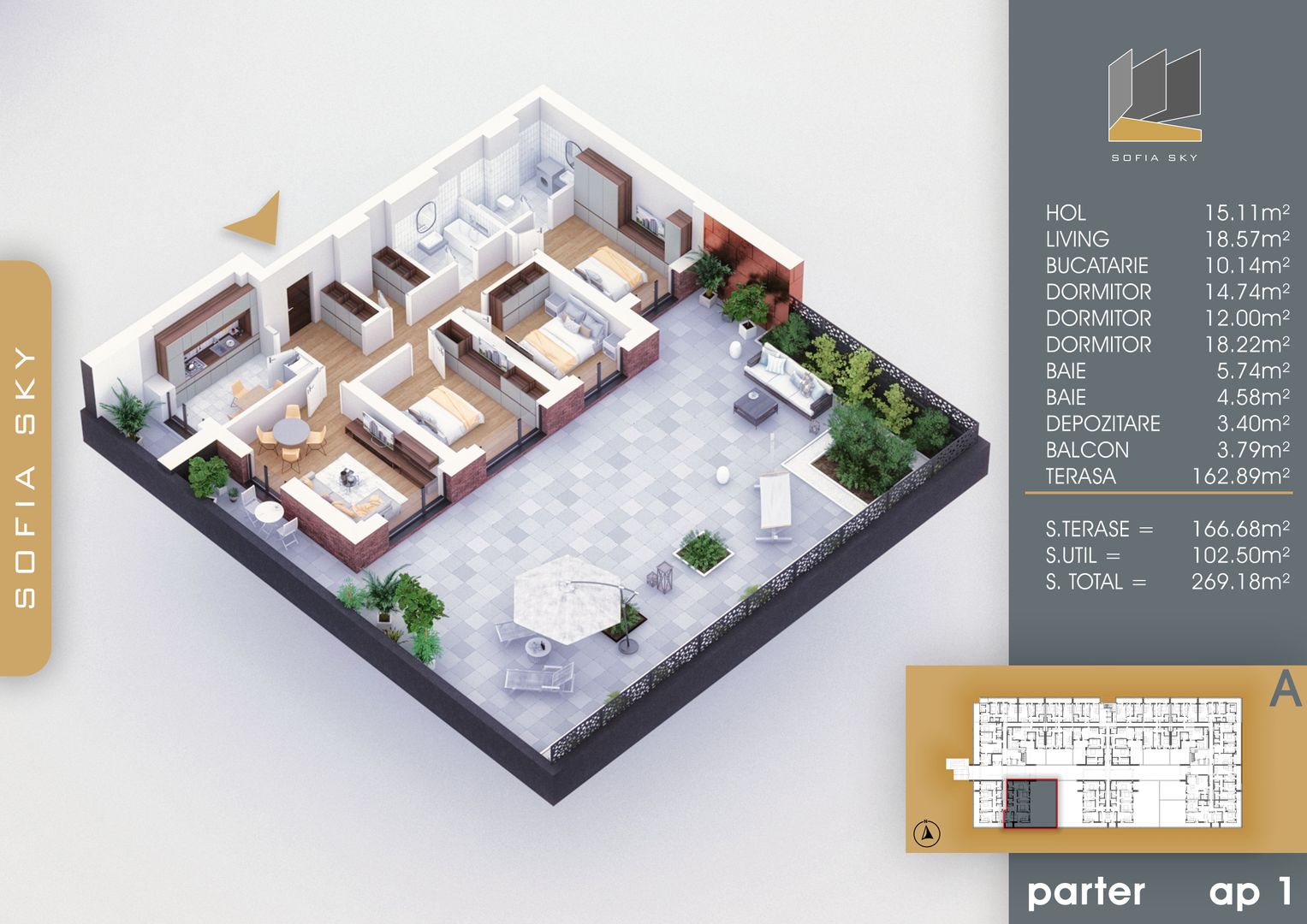 4 camere cu terasa de 165 mp Titan Pallady  7 min Metrou Nicolae Teclu - Schiță 4