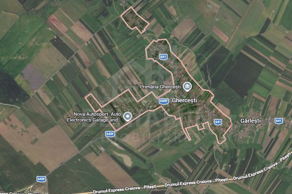 Teren intravilan Ghercesti 526mp-curent-apa-gaze-strada 11m latime - Poză 2