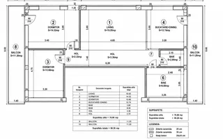 Apartament cu 3 camere , singur pe nivel, loc de parcare, Buna Ziua - Schiță 11