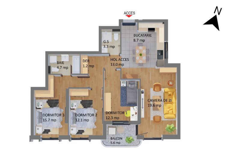 Vanzare 4 camere PIPERA | Constructie finalizata | COMISION 0% - Poză 1