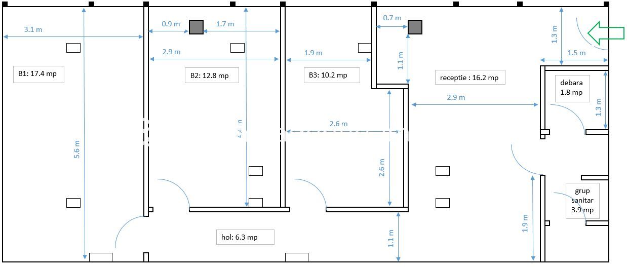 Birou de inchiriat ultracentral, la parter - Poză 7