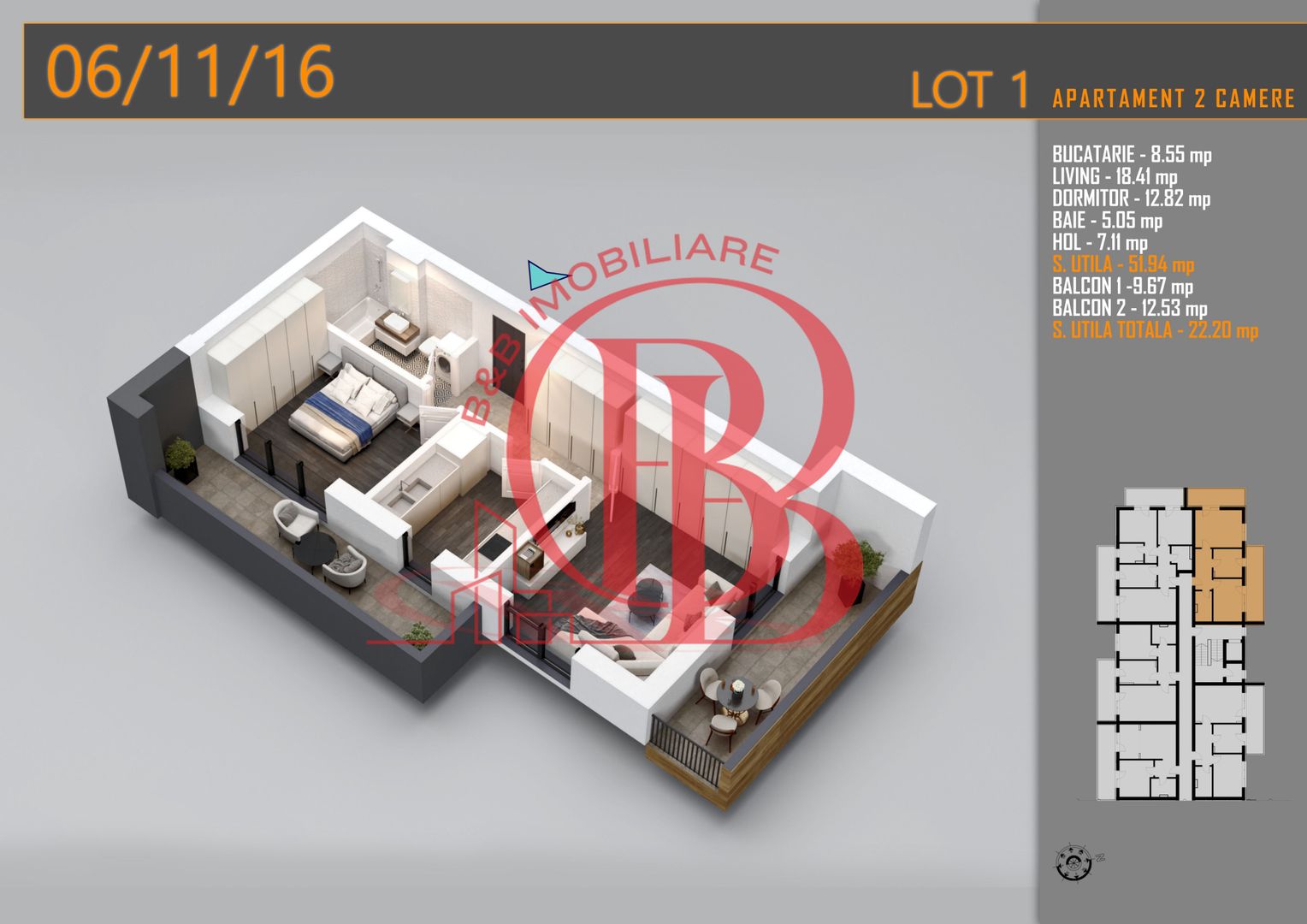 Apartament decomandat 2 camere -Titan Pallady Metrou Teclu - Schiță 2