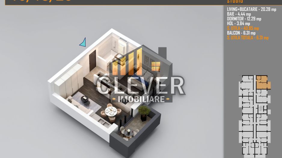 Studio 2 Camere Pallady - 12 min Metrou Nicolae Teclu | Comision 0% - Poză 2
