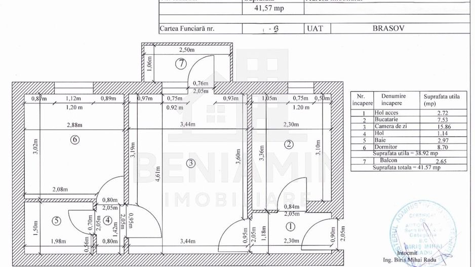 Apartament-2-Camere-39mp-Utili-Balcon-Mobilat-Utilat-Noua-Brasov - Poză 9