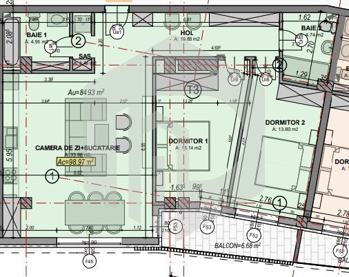 Apartament 3 camere | Turnisor | Etaj intermediar  | Finalizat - Poză 2