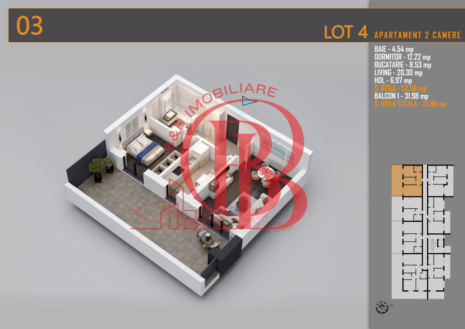 Apartament 2 camere cu Terasa Titan-Pallady-Metrou Teclu - Schiță 2