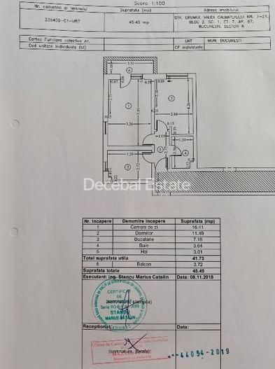 Apartament 2 camere Complet mobilat Sector 6 Drumul Taberei - Schiță 13